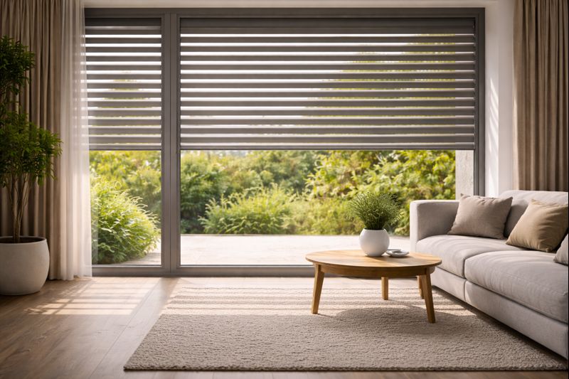 Kontrola światła żaluzji fasadowych